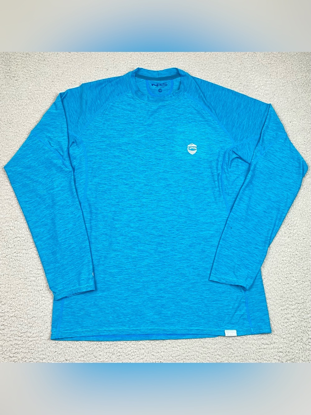 NRS Long Sleeve Shirt Men's Size S Blue UPF 50+ Stretch Outdoor Hiking Kayak